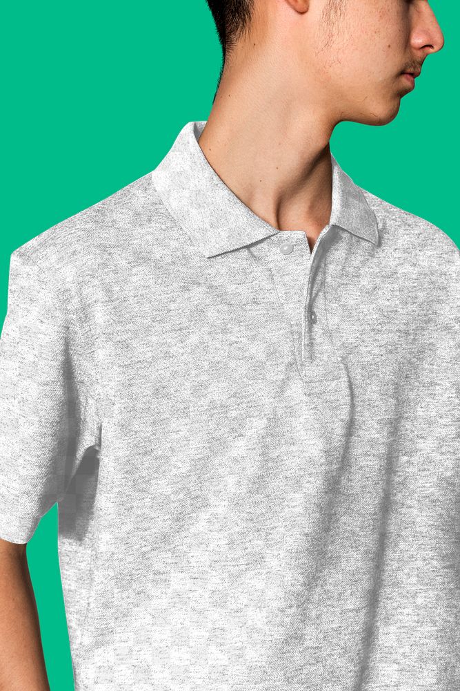 Png polo shirt transparent mockup  basic youth apparel shoot
