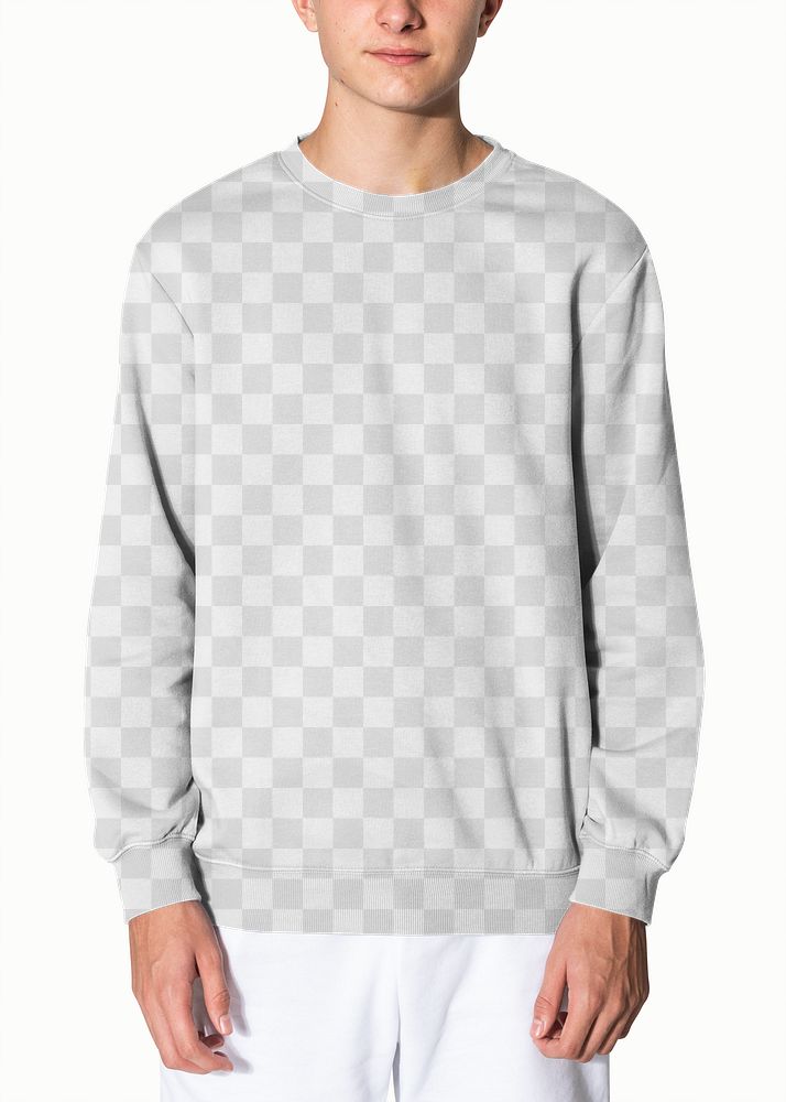 Png transparent sweater mockup youth apparel studio shoot