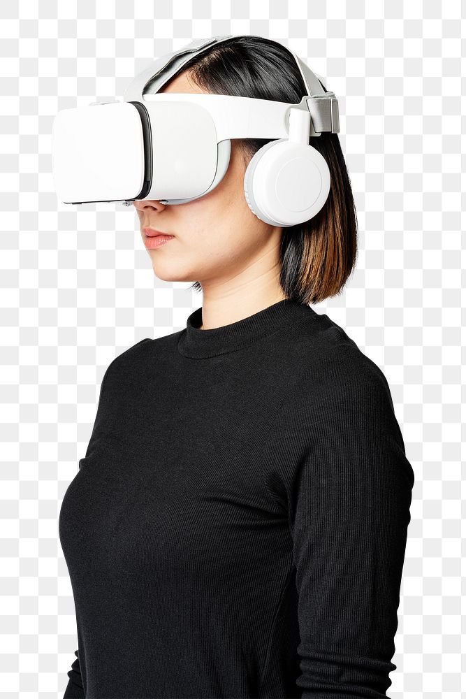 3D VR glasses png mockup futuristic technology