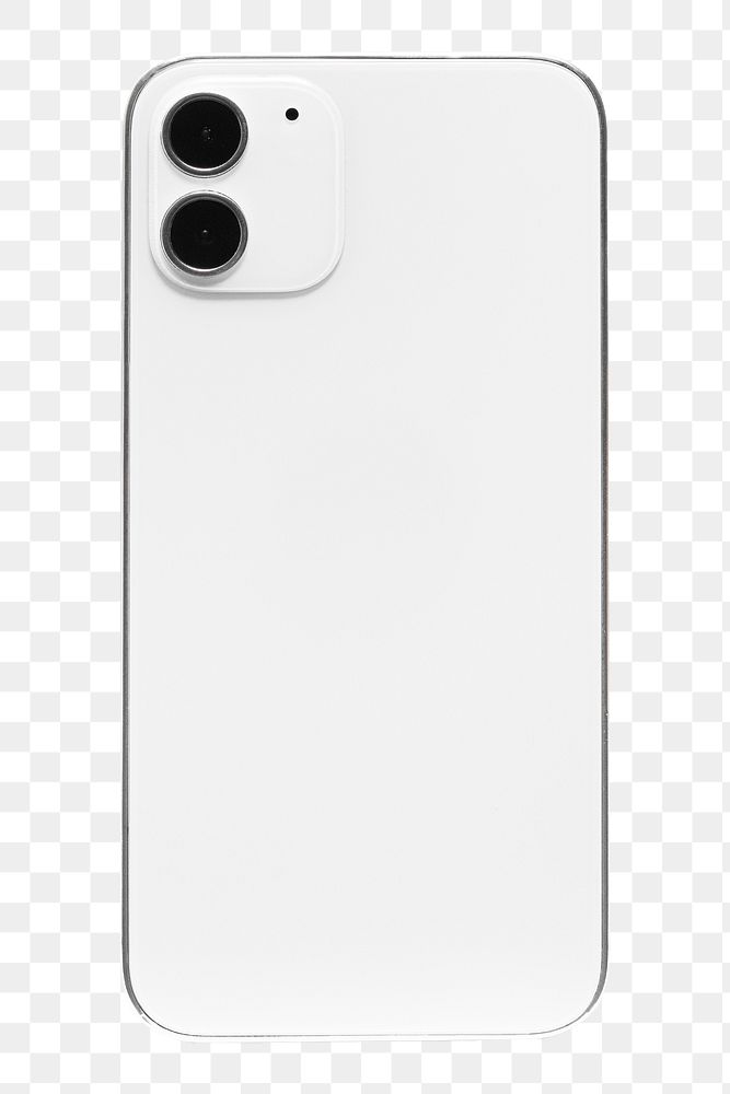 White smartphone mockup png rear view innovative future technology