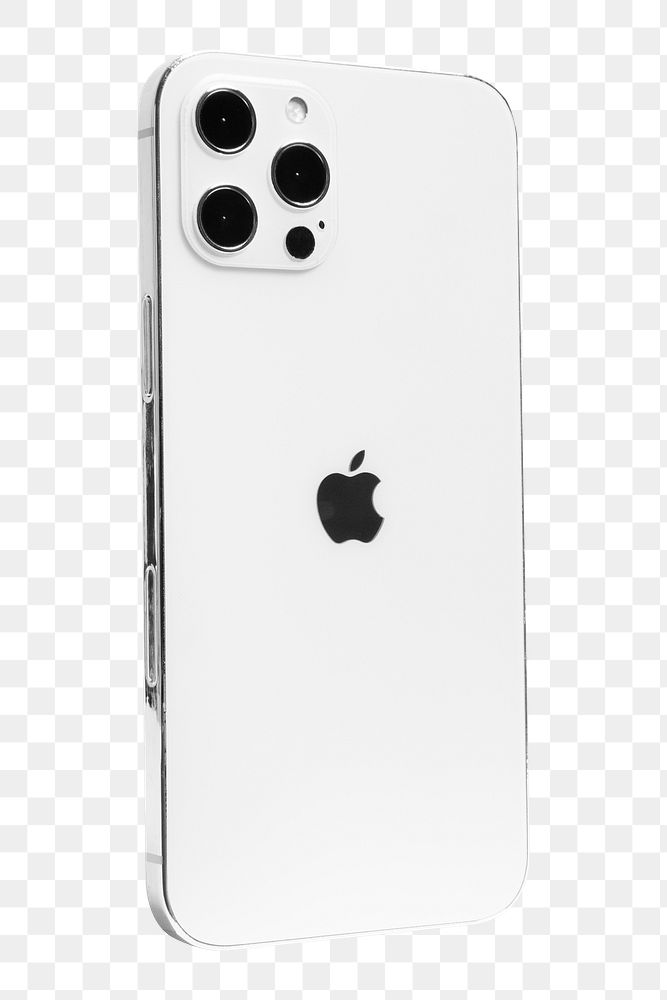 Silver Apple iPhone 12 Pro Max png phone rear view mockup. NOVEMBER 12, 2020 - BANGKOK, THAILAND