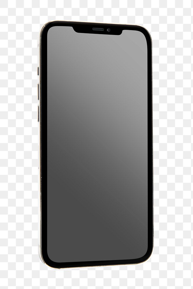 Smartphone black screen png mockup innovative future technology