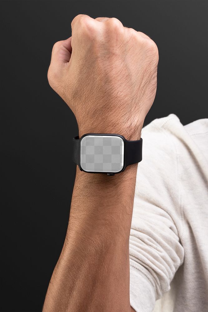 Smartwatch png screen mockup wearable technology