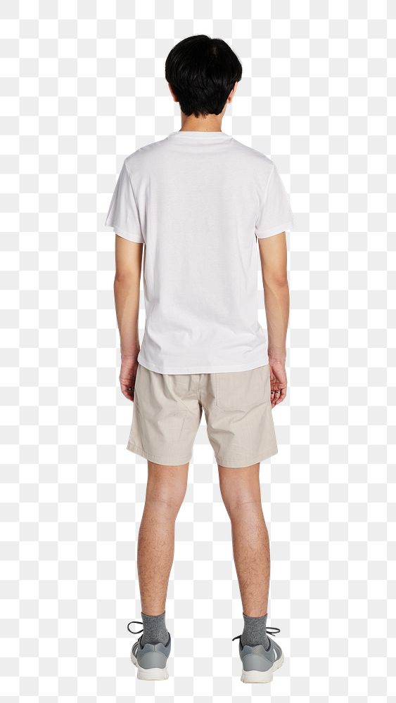 Png man in a white t-shirt mockup