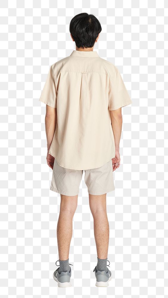 Man in a beige shirt mockup