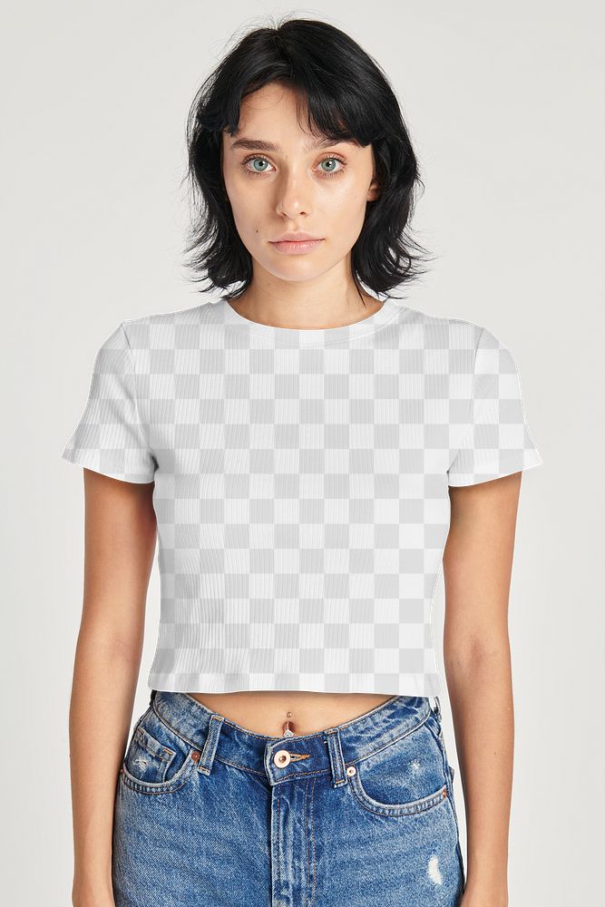 Png crop top and high-waisted mom jeans 