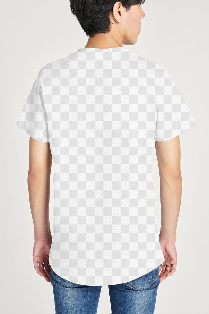 Png men's tee mockup with jeans