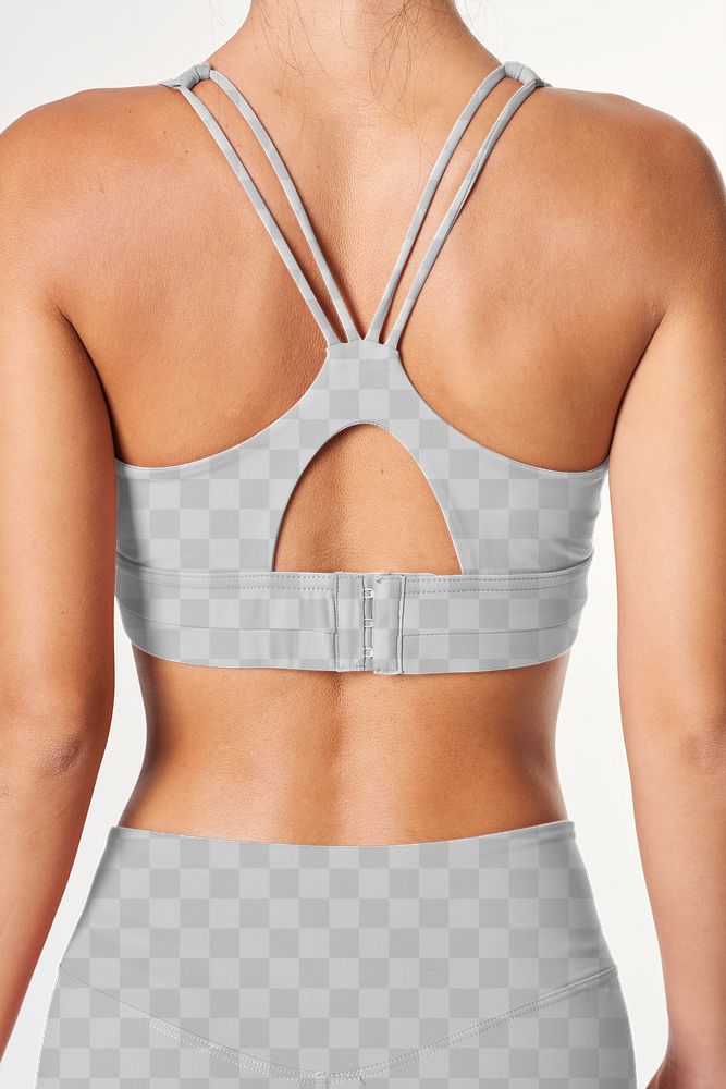 Png women's workout activewear mockup