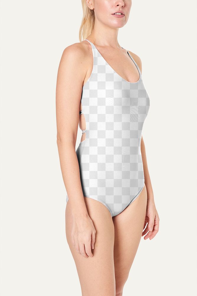 Women's png one piece swimsuit mockup