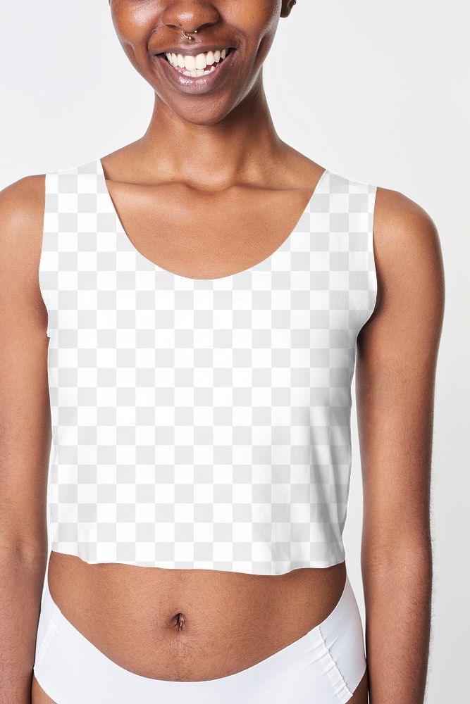 Png Women's white cropped top 