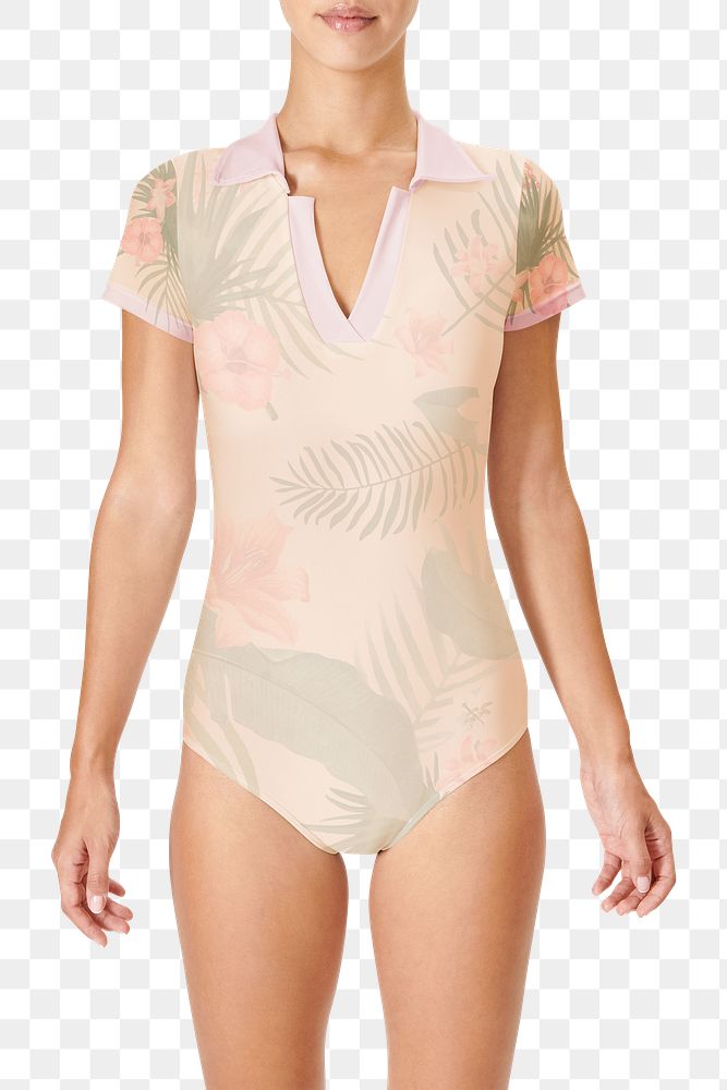 Png woman in a white bodysuit mockup