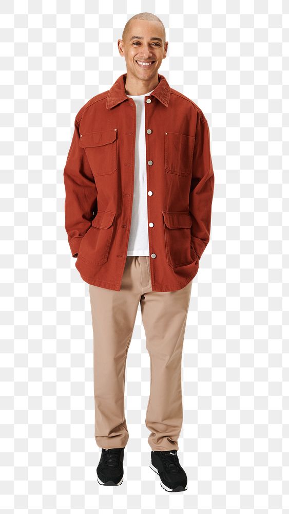 Man in a red jacket png