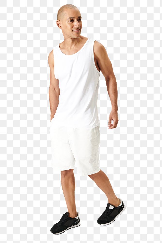 Man png in a white tank top
