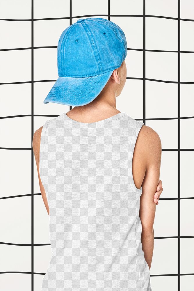 Boy's tank top png mockup