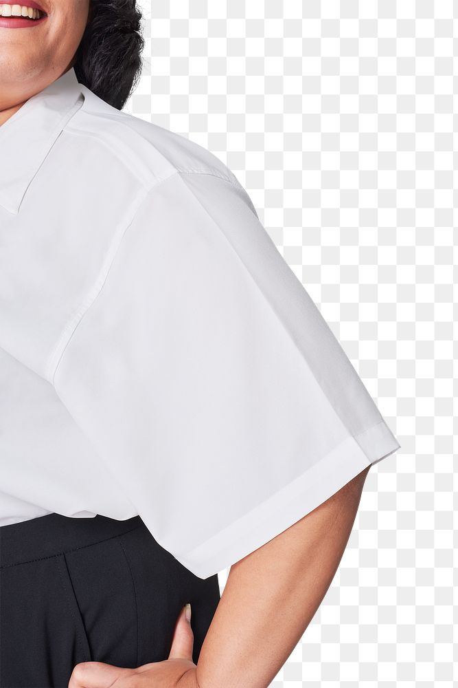 Size inclusive white shirt apparel mockup png women's fashion