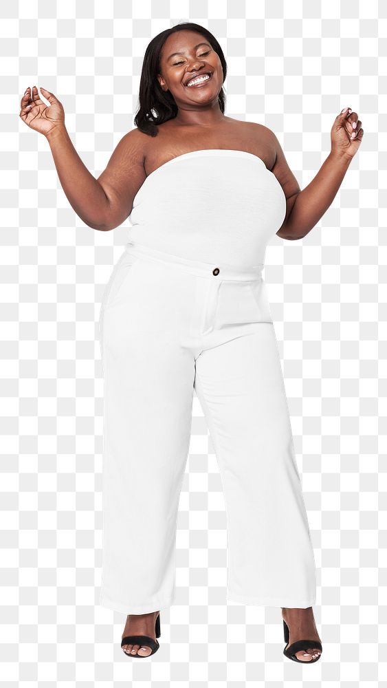 Size inclusive png fashion white basic outfit mockup