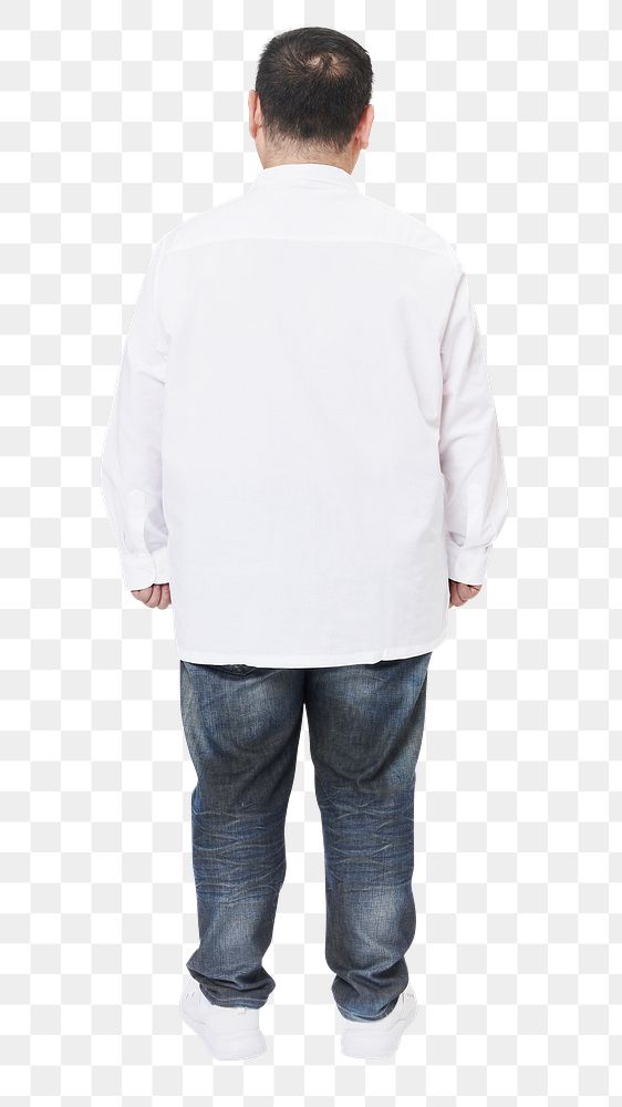 White shirt mockup png plus size fashion