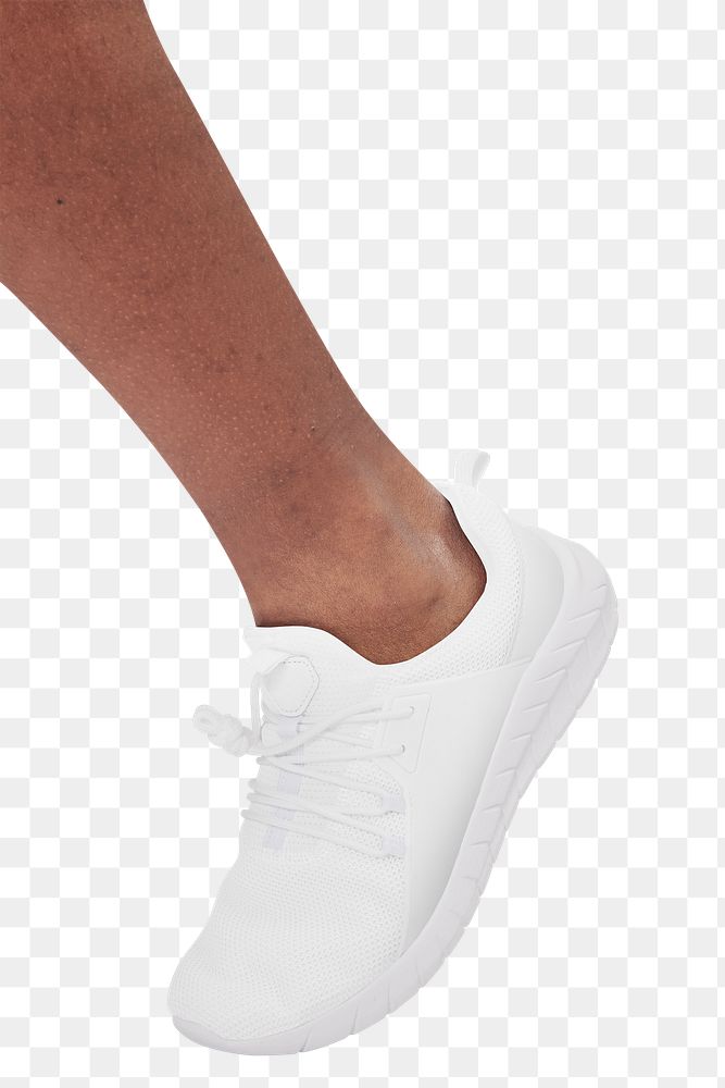 Fashion shoes png mockup white running sneakers apparel