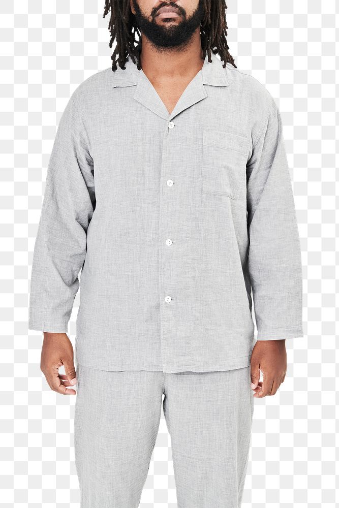 Men's pajamas mockup png fashion shoot in studio