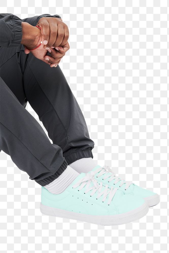 Sneakers sportswear apparel men's fashion png mockup