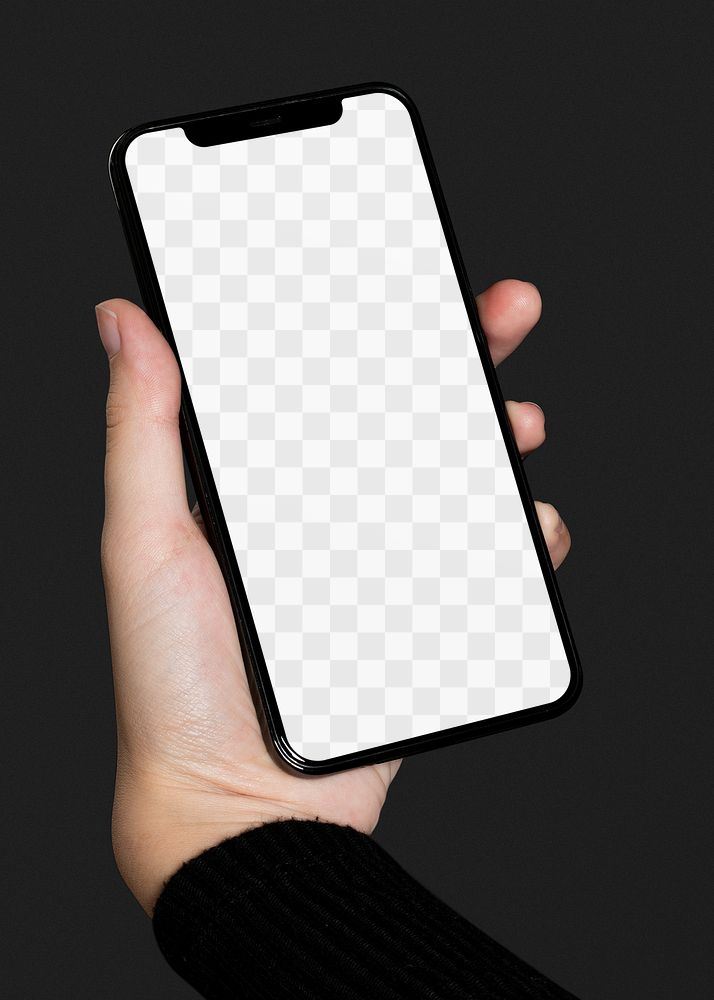 Smartphone png with screen mockup