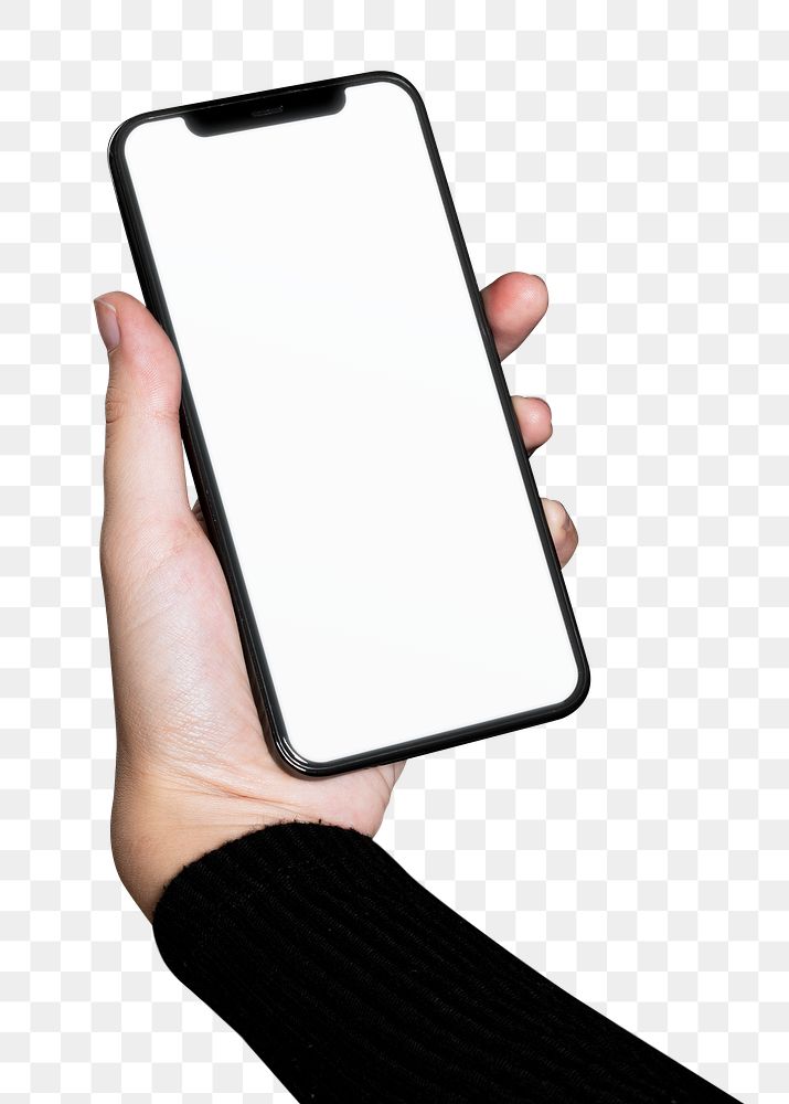 Smartphone png with screen mockup