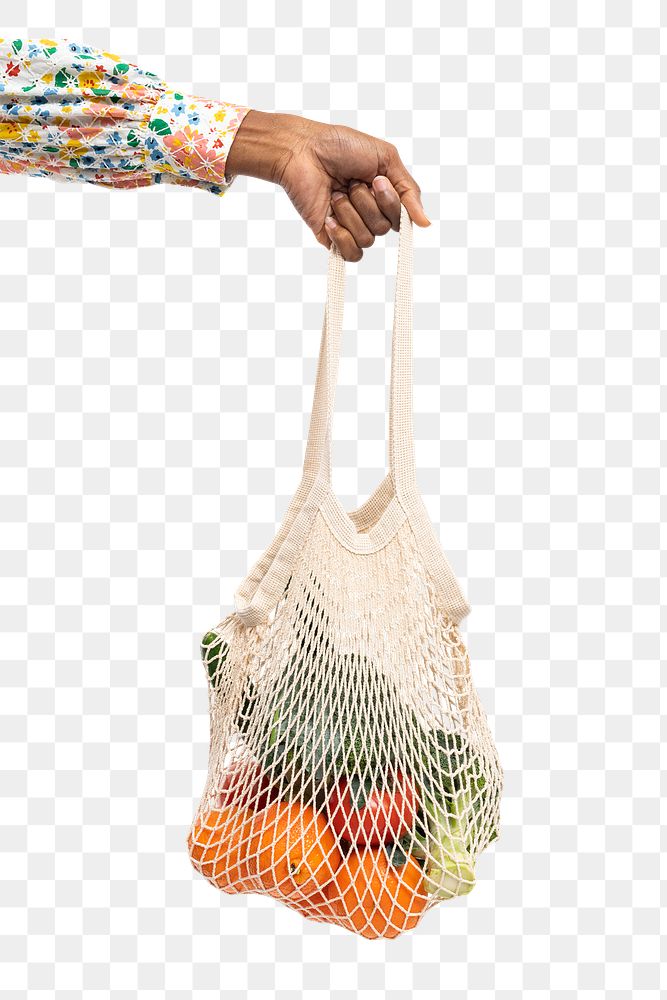 Png Net string bag mockup environmental friendly essential