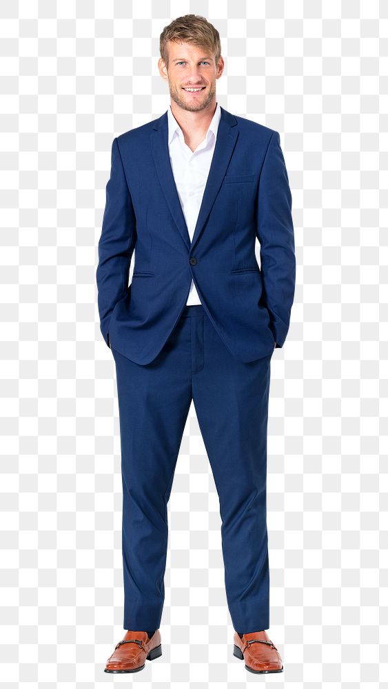 Png Confident European businessman mockup full body portrait for jobs and career campaign