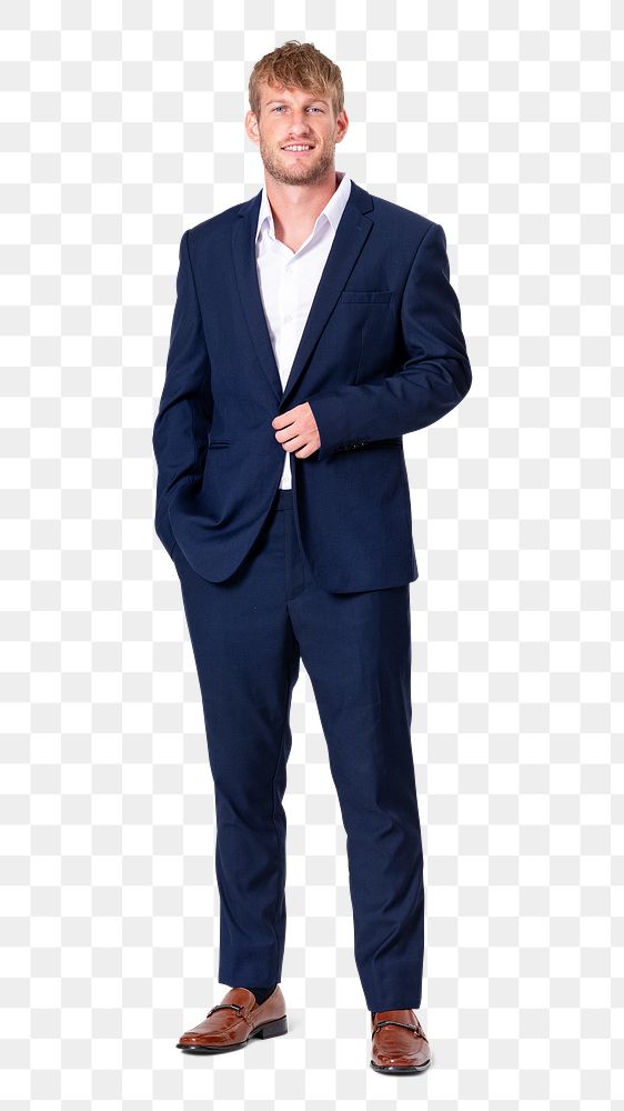 Png Confident European businessman mockup full body portrait for jobs and career campaign