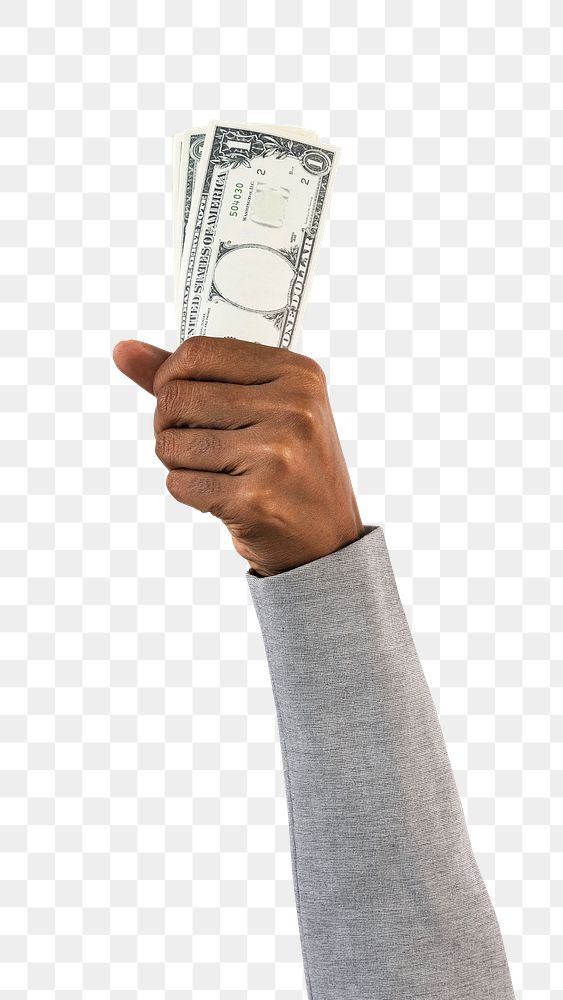 Png Hand holding money mockup finance concept