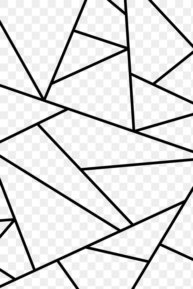 Black geometric triangle png background