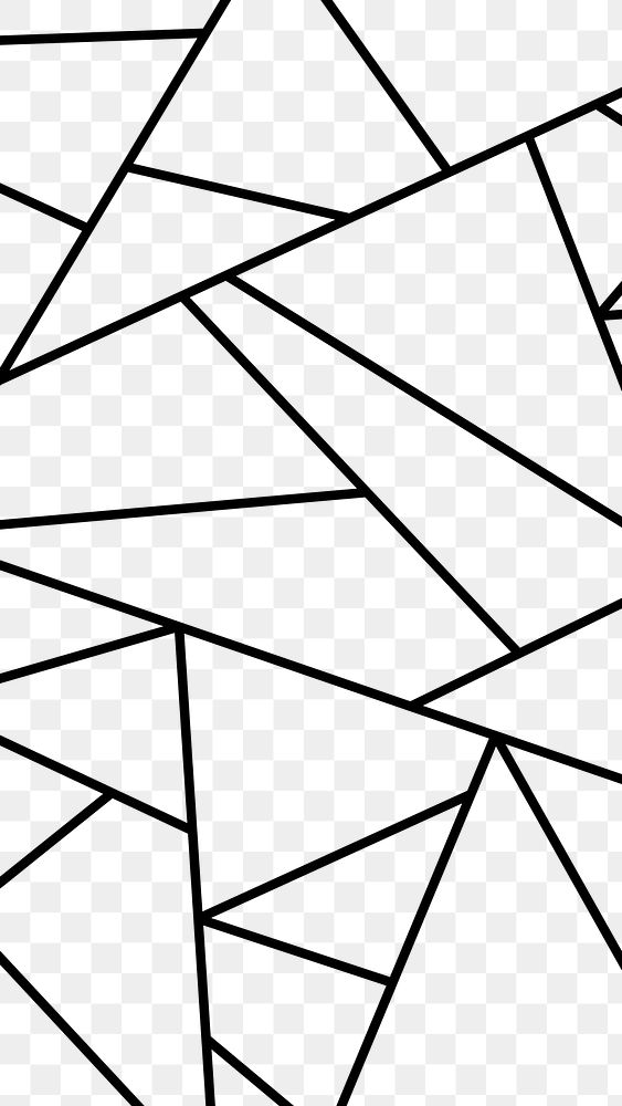 Black geometric triangle pattern png background