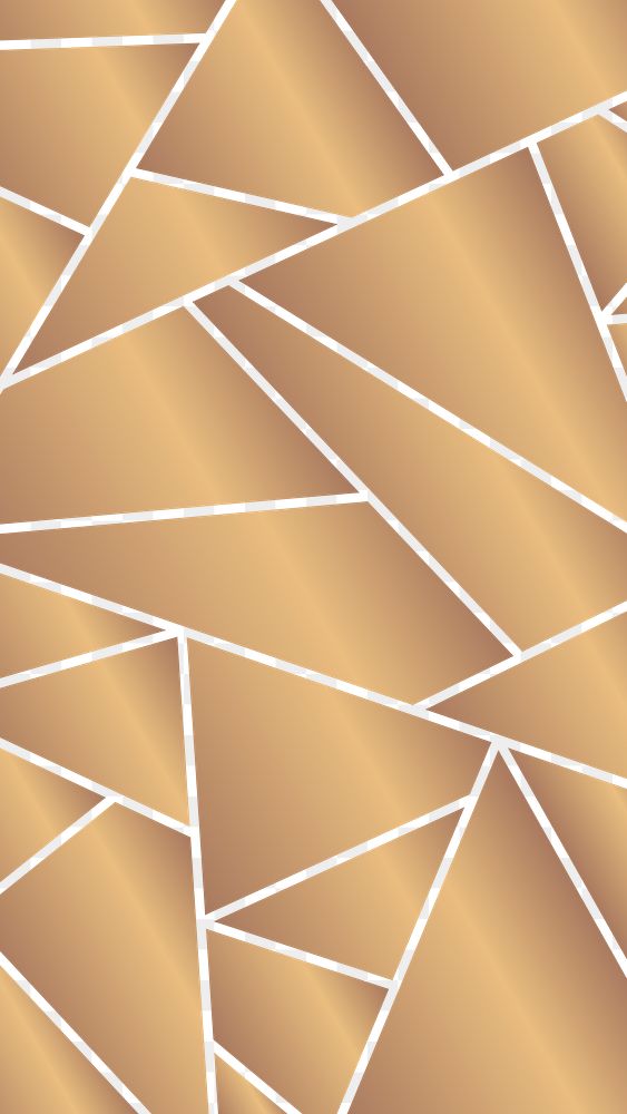 Gold geometric triangle background png