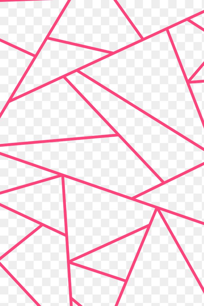 Pink geometric triangle pattern png | Free PNG - rawpixel