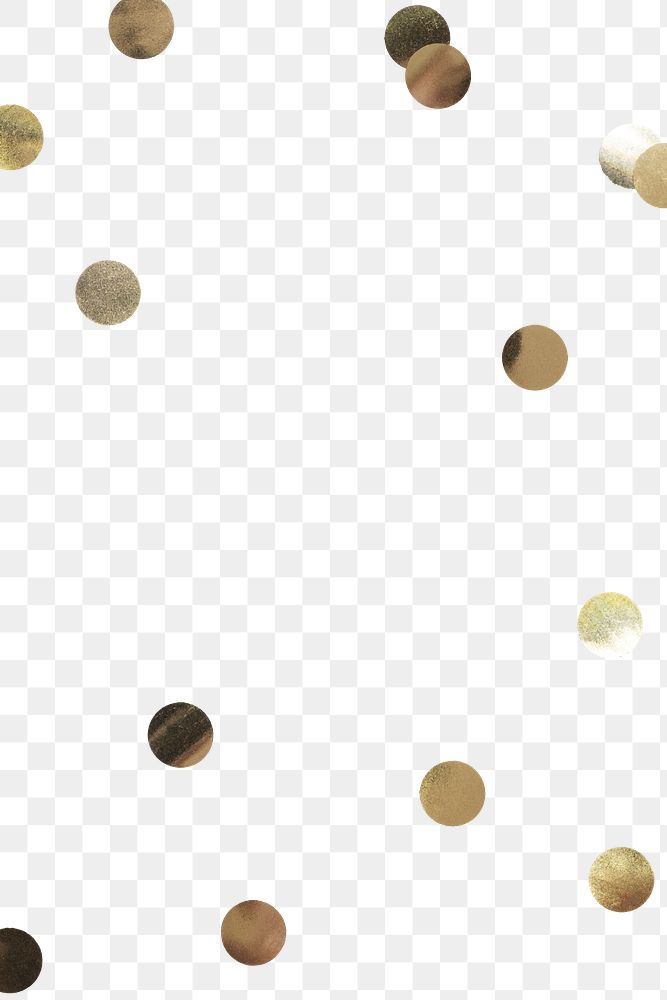 Gold confetti pattern png transparent background
