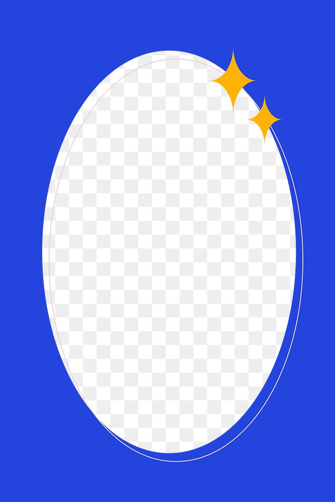 Frame png in blue with twinkle stars