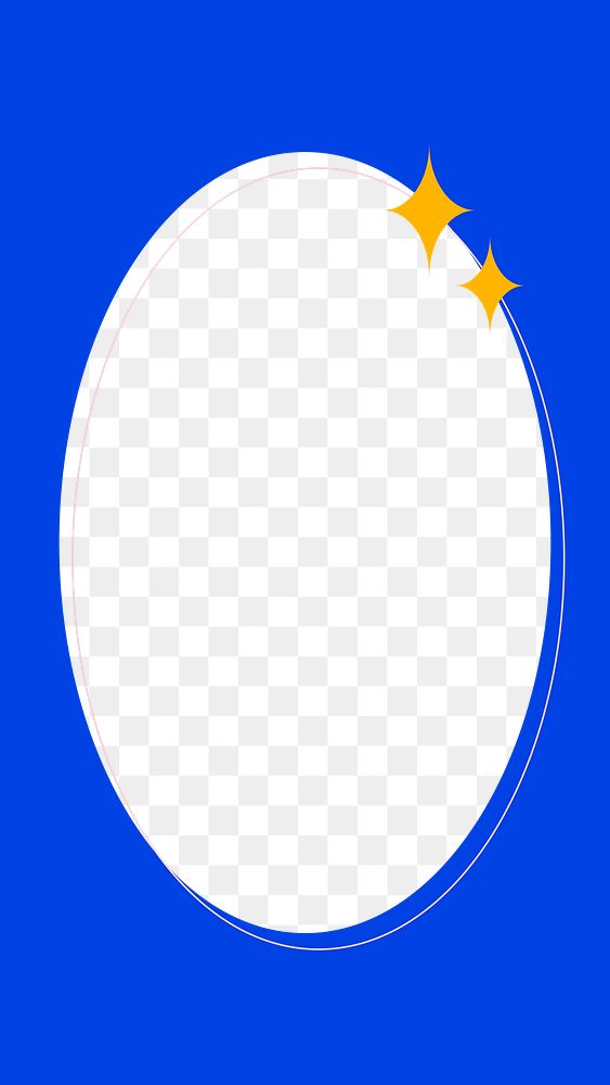 Frame png in blue with twinkle stars
