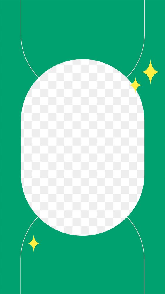 Frame png in green with twinkle stars