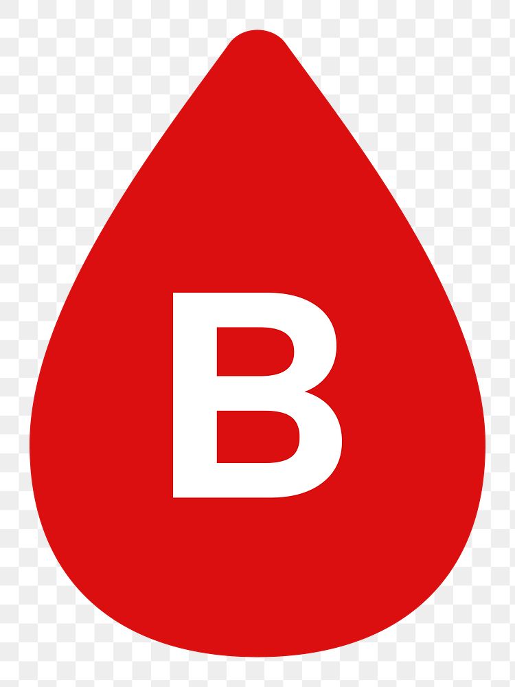 B blood type png icon red health charity illustration