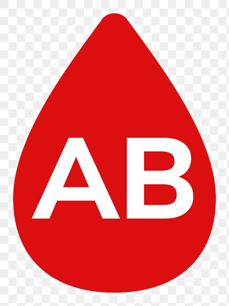 AB blood type png icon red health charity illustration