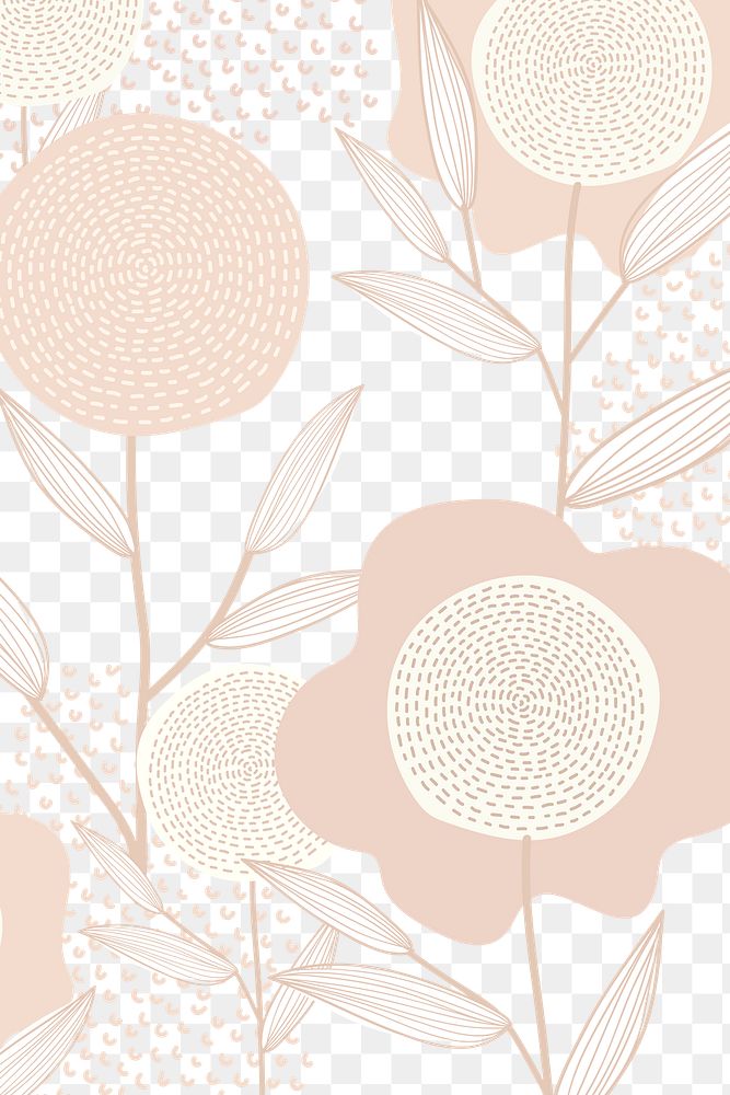 Feminine floral patterned png background transparent