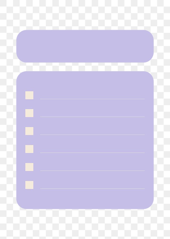Png to do list, journal collage element on transparent background
