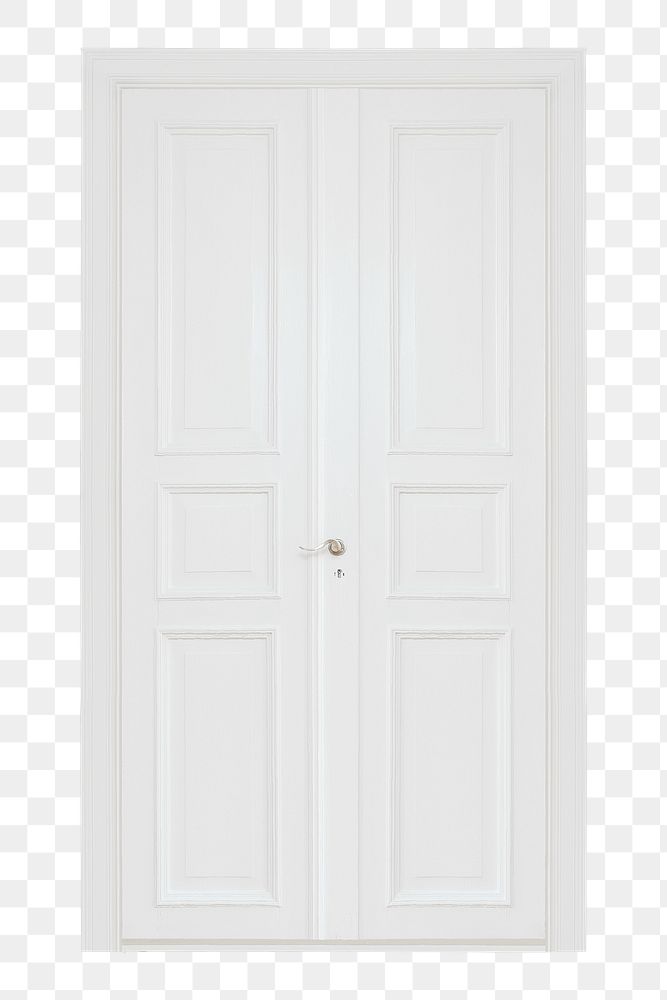 PNG white double door clipart, transparent background