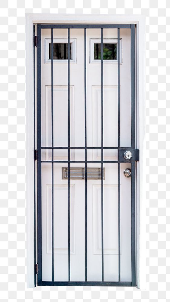 PNG white security door, home safety illustration