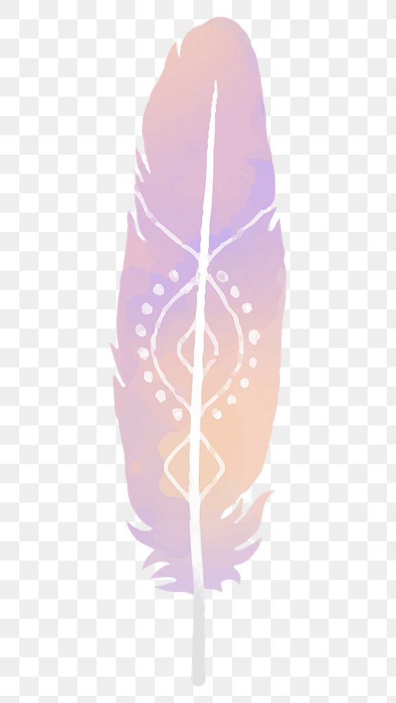 Png pastel bohemian style feather 