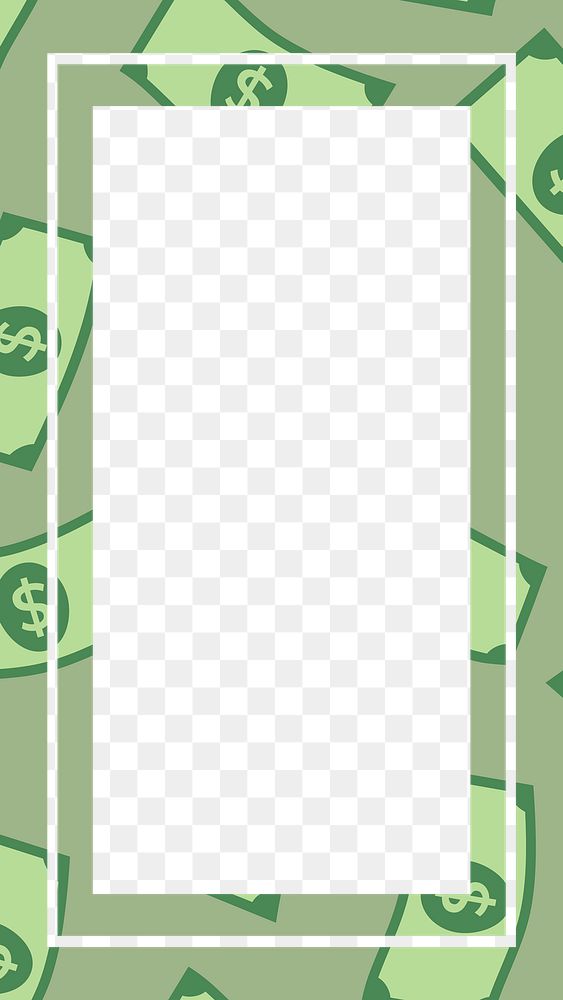 Pattern frame png rectangle, dollar bills money finance clipart