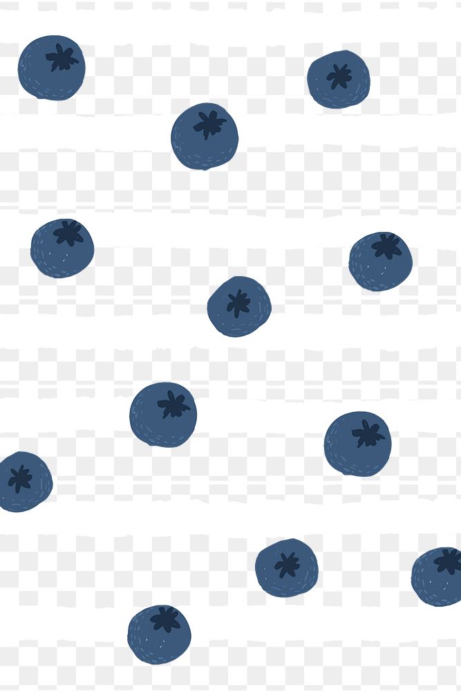 Blueberries PNG background, cute transparent pattern