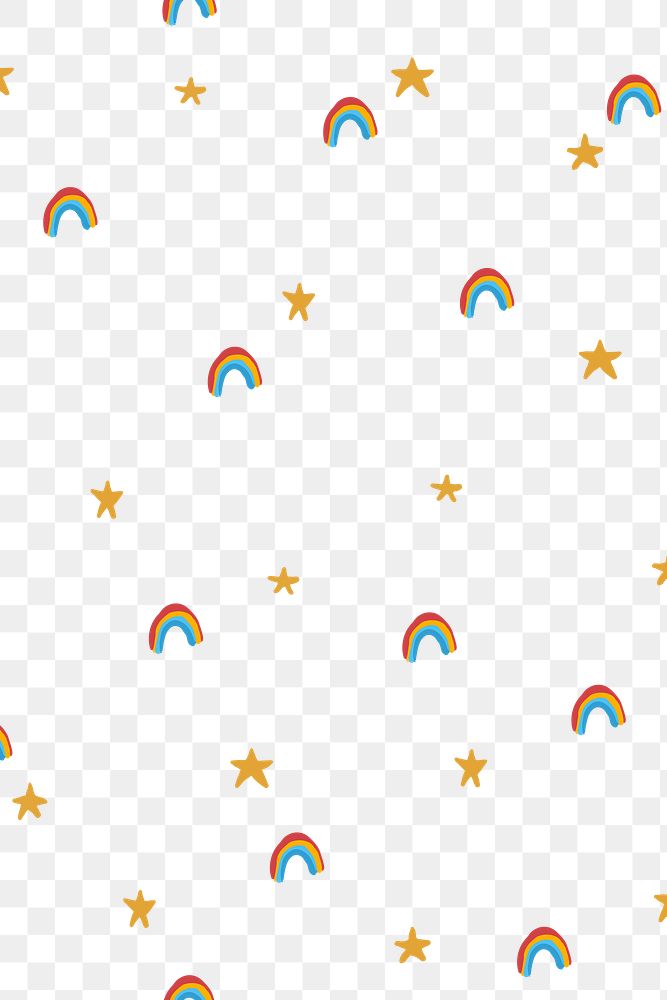Rainbow PNG background, cute transparent pattern