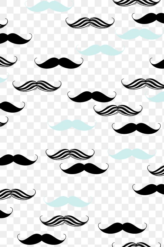 Mustache PNG background, transparent pattern