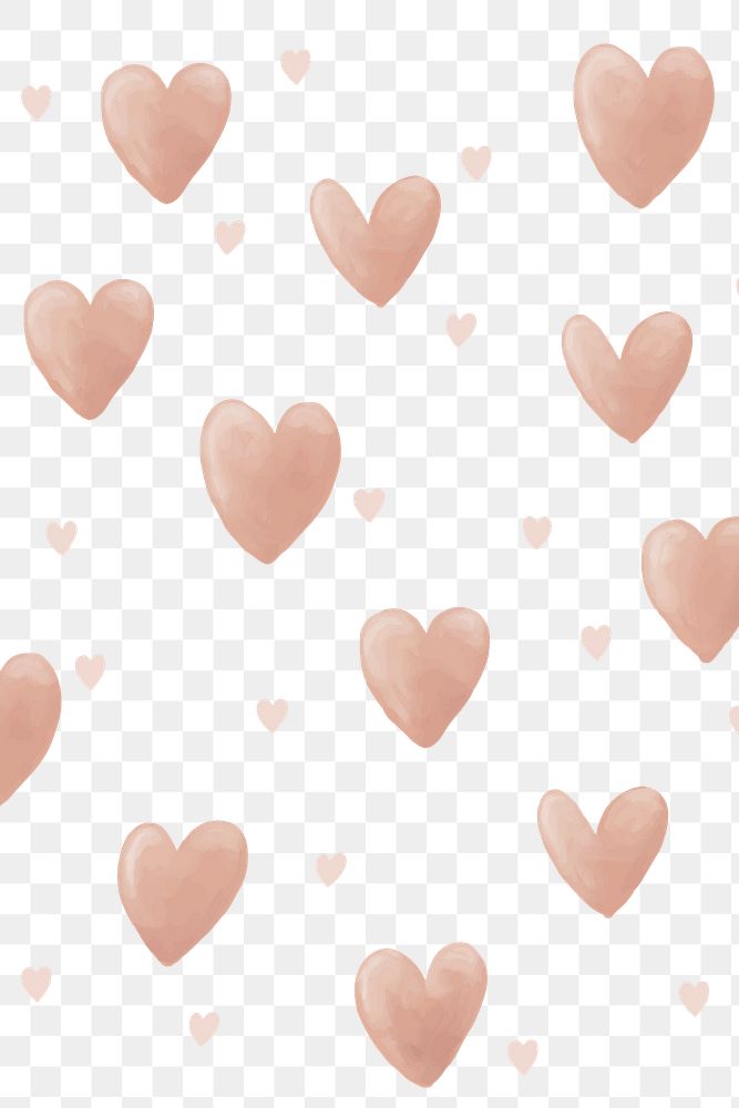 Heart PNG background, transparent love pattern